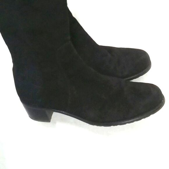 Stuart Weitzman 50/50 Over-The-Knee Suede + Stretch Boot Black Size 7M - Picture 3 of 7